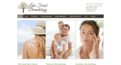 Desktop Screenshot of lakeforestdermatology.com