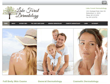 Tablet Screenshot of lakeforestdermatology.com